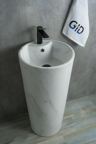 Раковина Gid Nb131ws 81111 напольная под камень матовый 40x40x84 Раковина Gid Nb131ws 81111 напольная под камень матовый 40x40x84