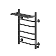 Полотенцесушитель электрическийкабельный Ника WAY-3 60/40 с полкой RAL9005 черный матовый U Полотенцесушитель электрическийкабельный Ника WAY-3 60/40 с полкой RAL9005 черный матовый U
