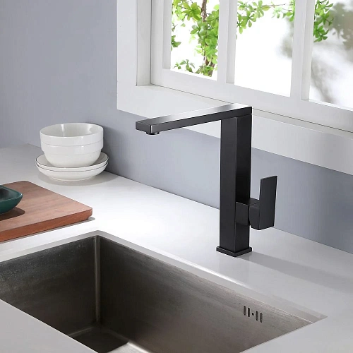 Смеситель для кухни ABBER Daheim AF8214B, черный матовый Смеситель для кухни ABBER Daheim AF8214B, черный матовый