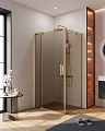 Душевой уголок CEZARES SLIDER-AH-1-100-70/80-BR-BORO 70-80x100см стекло тонированное (бронза), профиль брашированное золото Душевой уголок CEZARES SLIDER-AH-1-100-70/80-BR-BORO 70-80x100см стекло тонированное (бронза), профиль брашированное золото