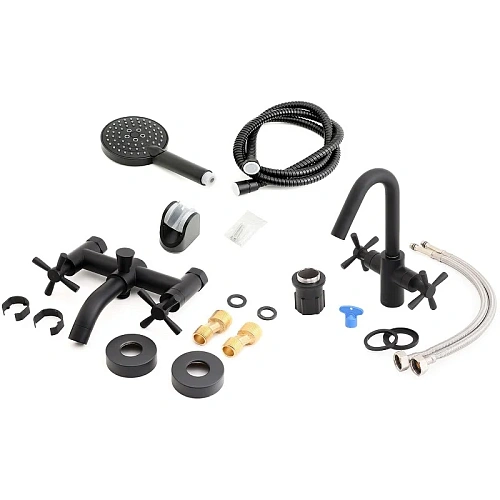 Комплект смесителей Orange Mia M34-311b черный Комплект смесителей Orange Mia M34-311b черный