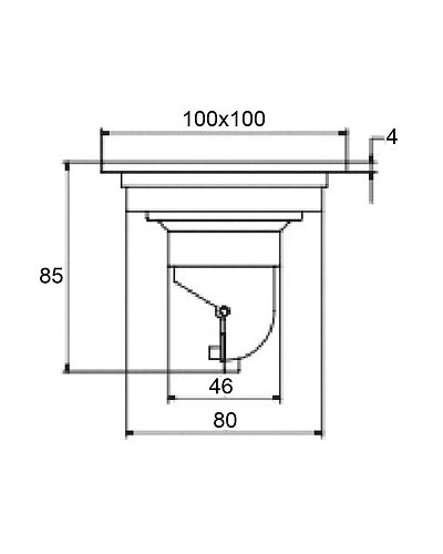 Душевой трап Orange TR01-003b 100х100 черный Душевой трап Orange TR01-003b 100х100 черный
