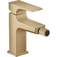 Смеситель для биде Hansgrohe Metropol с донным клапаном Push-Open, 32520140, шлифованная бронза Смеситель для биде Hansgrohe Metropol с донным клапаном Push-Open, 32520140, шлифованная бронза