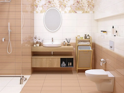 Плитка керамическая Cersanit Sunrise бежевый с оранжевым 20x44 SUG531 Плитка керамическая Cersanit Sunrise бежевый с оранжевым 20x44 SUG531