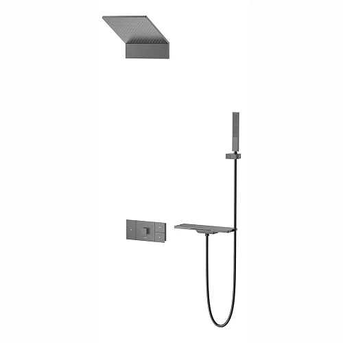 Душевая система Vincea Futura VSFW-2F11TGM термостатический встраиваемая, 3 режима, вороненая сталь Душевая система Vincea Futura VSFW-2F11TGM термостатический встраиваемая, 3 режима, вороненая сталь