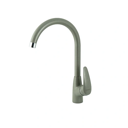 Смеситель для кухни Lemark LINARA LM0405 с высоким поворотным изливом, серый шёлк Смеситель для кухни Lemark LINARA LM0405 с высоким поворотным изливом, серый шёлк