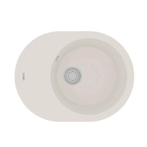 Кухонная мойка Lemark LACHA 620 врезная овальная из кварцгранита, с крылом, Жасмин 9910052 Кухонная мойка Lemark LACHA 620 врезная овальная из кварцгранита, с крылом, Жасмин 9910052