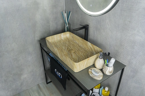 Раковина Gid Mnc595 54456 накладная под камень глянцевая 60x34x11 Раковина Gid Mnc595 54456 накладная под камень глянцевая 60x34x11