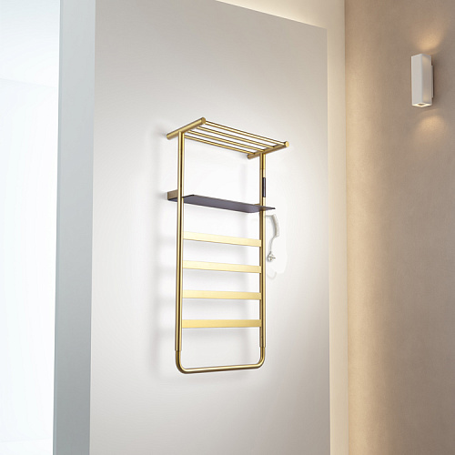 Полотенцесушитель электрический Wonzon & Woghand брашированное золото (WW-A208-BG) Полотенцесушитель электрический Wonzon & Woghand брашированное золото (WW-A208-BG)