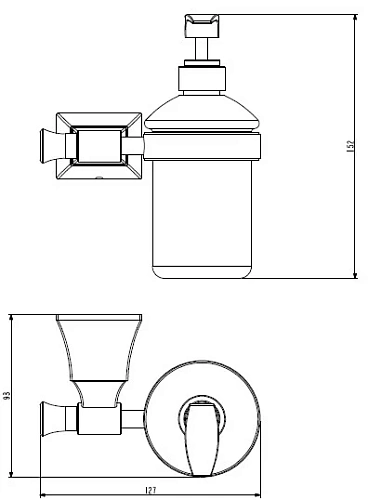 Дозатор жидкого мыла ART&MAX GENOVA AM-M-012-CR подвесной Дозатор жидкого мыла ART&MAX GENOVA AM-M-012-CR подвесной