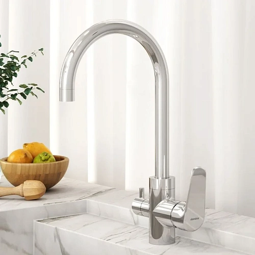 Смеситель для кухни Damixa Merkur 400730000 с каналом для питьевой воды, хром Смеситель для кухни Damixa Merkur 400730000 с каналом для питьевой воды, хром