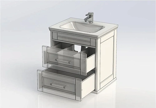 Тумба под раковину Aquanet Бостон М 60 белый 00209679 Тумба под раковину Aquanet Бостон М 60 белый 00209679