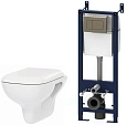 Комплект унитаза AM.PM Like IS3801700 с инсталляцией, сиденьем микролифт и клавишей смыва хром Комплект унитаза AM.PM Like IS3801700 с инсталляцией, сиденьем микролифт и клавишей смыва хром