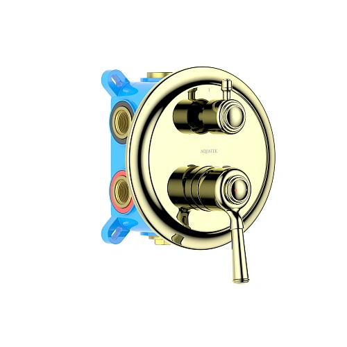 Смеситель для ванны Aquatek КЛАССИК AQ1547PG золото полированное, встраиваемый Смеситель для ванны Aquatek КЛАССИК AQ1547PG золото полированное, встраиваемый