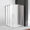 Картинка анонса товара «душевой уголок cezares molveno-a-22-100+30-p-cr 130x130см стекло рифленое, профиль хром»