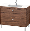 Картинка анонса товара «тумба с раковиной duravit brioso br4702o1021 100 см орех темный»