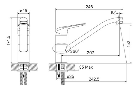 Смеситель для кухни Iddis Male MALSB00i05 Смеситель для кухни Iddis Male MALSB00i05