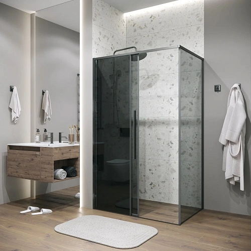 Боковая стенка GROSSMAN Galaxy 200.K33.01.90.42.10 (90x195) графит сатин, стекло тонированное Боковая стенка GROSSMAN Galaxy 200.K33.01.90.42.10 (90x195) графит сатин, стекло тонированное