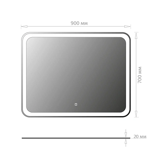 Зеркало Onika Магна 90 см 209029 с LED подсветкой Зеркало Onika Магна 90 см 209029 с LED подсветкой