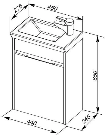 Раковина Sanovit Isik 45 4045-KL 4045-KL Раковина Sanovit Isik 45 4045-KL 4045-KL
