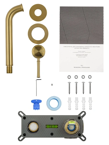 Смеситель для раковины Wonzon & Woghand TOR встраиваемый, брашированное золото (WW-88869073-BG) Смеситель для раковины Wonzon & Woghand TOR встраиваемый, брашированное золото (WW-88869073-BG)