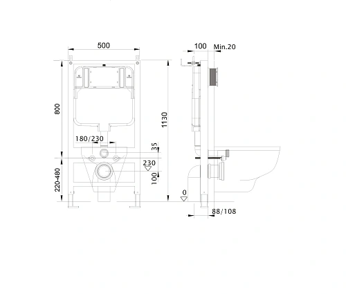 Комплект унитаза SET Aquatek ВЕГА-1905-014 с инсталляцией, креплением, клавишей смыва и сиденьем микролифт Комплект унитаза SET Aquatek ВЕГА-1905-014 с инсталляцией, креплением, клавишей смыва и сиденьем микролифт