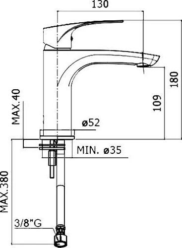 Смеситель для раковины Paffoni Lime LM071CR Смеситель для раковины Paffoni Lime LM071CR