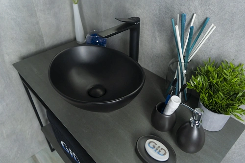 Раковина Gid Nc901 52223 накладная черная матовая 41x34x15 Раковина Gid Nc901 52223 накладная черная матовая 41x34x15