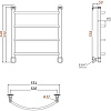 Полотенцесушитель водяной Aquanet Romeo 600x500 бронза 00234528 Полотенцесушитель водяной Aquanet Romeo 600x500 бронза 00234528