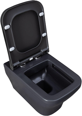 Унитаз подвесной Allen Brau Infinity 4.21011.AN с крышкой, антрацит