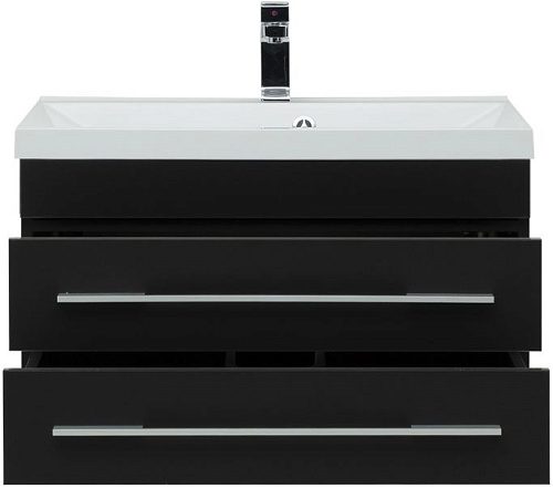 Тумба под раковину Aquanet Верона 75 New черный матовый 00272427 Тумба под раковину Aquanet Верона 75 New черный матовый 00272427