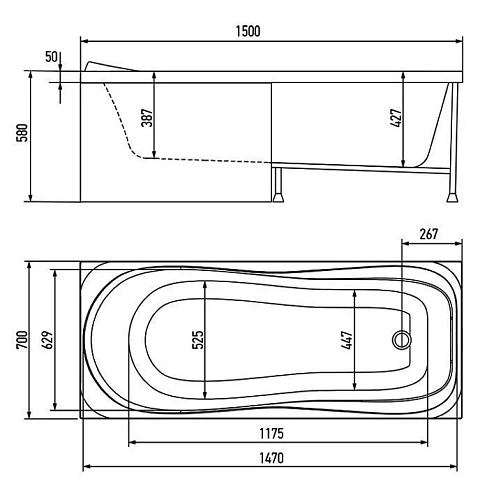 Акриловая ванна Timo KATA KATA1570-KT15-SPV1505-T-CM 150x70 гидромассажная 6 джет Акриловая ванна Timo KATA KATA1570-KT15-SPV1505-T-CM 150x70 гидромассажная 6 джет