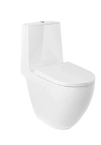 Унитаз напольный Kludi RESA D 24WCB0643 керамический, компакт Унитаз напольный Kludi RESA D 24WCB0643 керамический, компакт