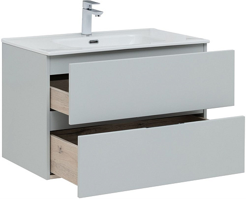 Тумба под раковину Aquanet Алвита New 80 2 ящика, серый 00277516 Тумба под раковину Aquanet Алвита New 80 2 ящика, серый 00277516