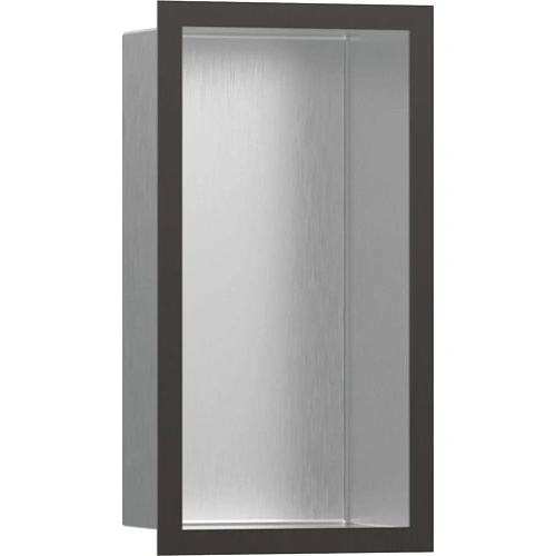 Настенный короб Hansgrohe XtraStoris Individual с дизайнерской рамой 30х15х10 см 56094340, шлифованн Настенный короб Hansgrohe XtraStoris Individual с дизайнерской рамой 30х15х10 см 56094340, шлифованн