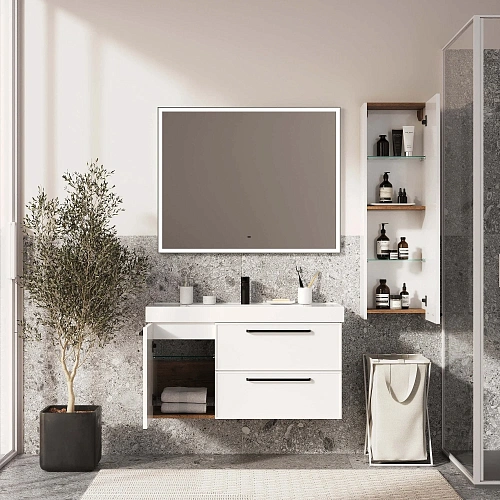 Тумба под раковину PRATO Кватро 100 см 246 03-20100-19 00 БЕЛ Тумба под раковину PRATO Кватро 100 см 246 03-20100-19 00 БЕЛ