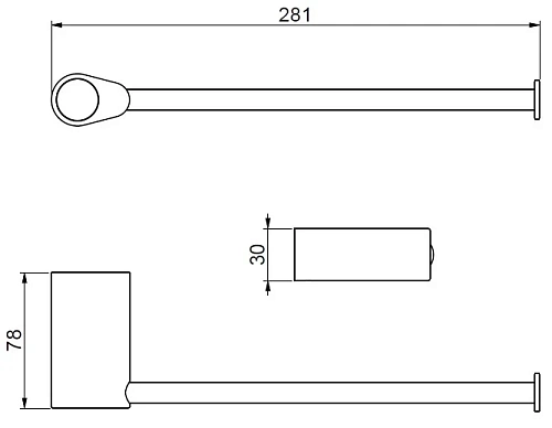 Полотенцедержатель ART&MAX VERONA PUSH AM-M-026-CR Полотенцедержатель ART&MAX VERONA PUSH AM-M-026-CR