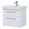Тумба под раковину DREJA Q MAX, 60 см, подвесная, 2 ящика, белый глянец 77.0003W