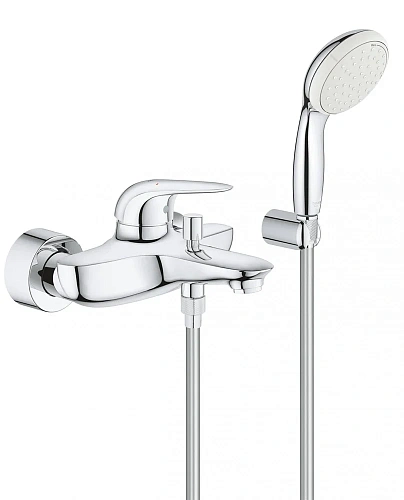 Смеситель для ванны GROHE Eurostyle New Solid с душевым гарнитуром, хром (2372930A) Смеситель для ванны GROHE Eurostyle New Solid с душевым гарнитуром, хром (2372930A)