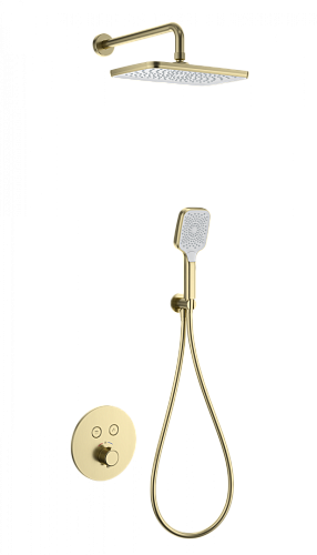 Душевая система Wonzon & Woghand с термостатом, встраиваемая, брашированное золото (WW-D2017-A-BG) Душевая система Wonzon & Woghand с термостатом, встраиваемая, брашированное золото (WW-D2017-A-BG)