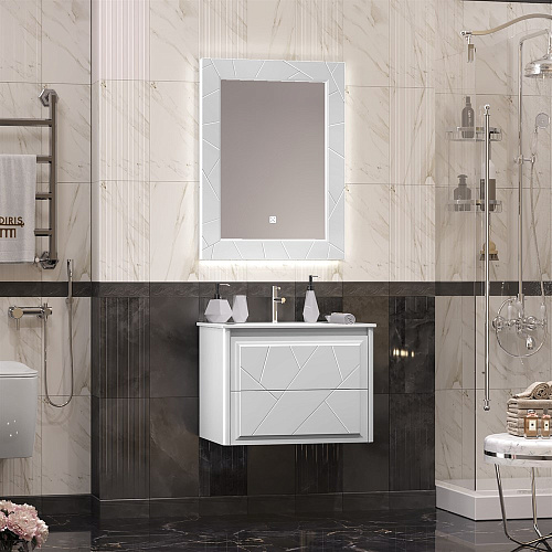 Тумба под раковину Opadiris Луиджи 70 00-00000541 подвесная белый матовый Тумба под раковину Opadiris Луиджи 70 00-00000541 подвесная белый матовый