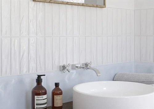 Плитка керамическая Cersanit Pudra кирпич белый рельеф 20x44 PDG054 Плитка керамическая Cersanit Pudra кирпич белый рельеф 20x44 PDG054