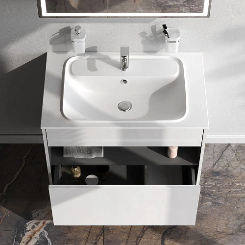 Тумба под раковину AM.PM Func M8FFUX0801WG pull-out, 80 см универсальная, белый Тумба под раковину AM.PM Func M8FFUX0801WG pull-out, 80 см универсальная, белый