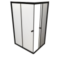 Душевой уголок Radomir Дрим 100х110 1-03-6-1-0-1231 прямоугольный, левый стекло матовое, поддон с каркасом и сифоном, профиль черный Душевой уголок Radomir Дрим 100х110 1-03-6-1-0-1231 прямоугольный, левый стекло матовое, поддон с каркасом и сифоном, профиль черный