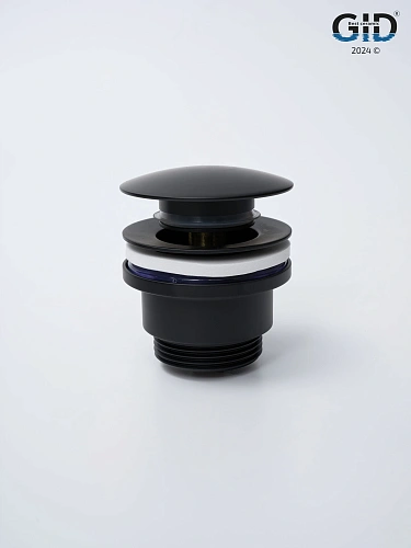 Донный клапан Gid универсальный G-59BM 76605K черный матовый 7x7x10 Донный клапан Gid универсальный G-59BM 76605K черный матовый 7x7x10