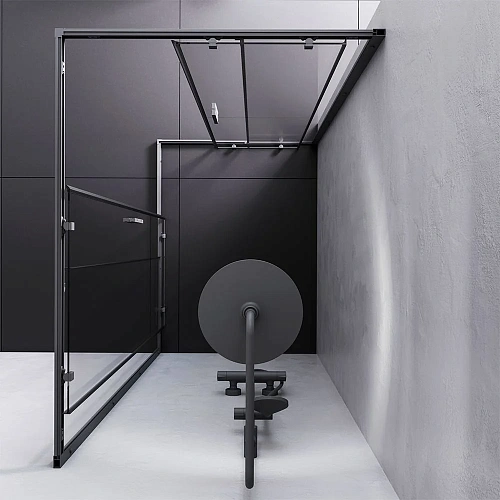 Душевой уголок AM.PM Gem S W93G-404-120290-BT S Twin Slide 120x90, профиль черный матовый, стекло прозрачное Душевой уголок AM.PM Gem S W93G-404-120290-BT S Twin Slide 120x90, профиль черный матовый, стекло прозрачное