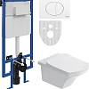 Комплект Унитаз подвесной STWORKI Хальмстад SETK2804-0606-001-1-6000 с микролифтом + Система инсталл 561110 Комплект Унитаз подвесной STWORKI Хальмстад SETK2804-0606-001-1-6000 с микролифтом + Система инсталл 561110