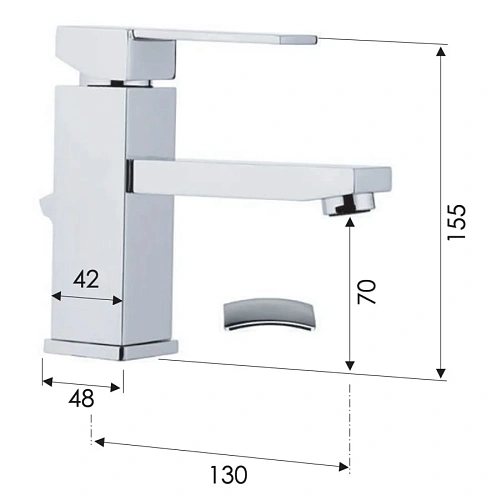 Смеситель для раковины Remer Qubika Q10 Смеситель для раковины Remer Qubika Q10