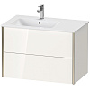 Картинка анонса товара «тумба под раковину duravit xviu xv41580b122 подвесная 81 см белая глянцевый»