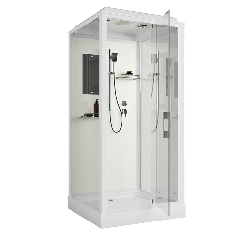 Душевая кабина Niagara Standart ST90/15Q (90х90х215) квадрат, поддон 15см, распашная, проф.белый Душевая кабина Niagara Standart ST90/15Q (90х90х215) квадрат, поддон 15см, распашная, проф.белый